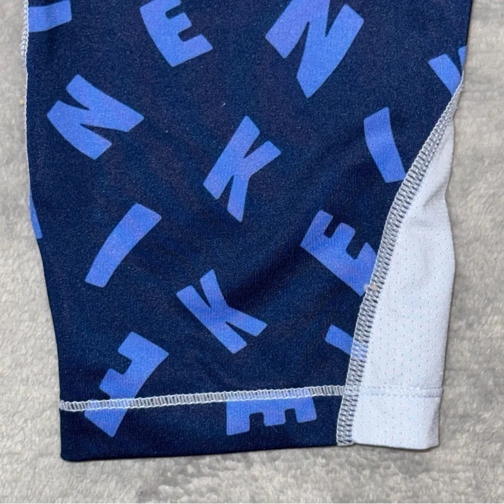 Nike Pro Blue and White Leggings Running Tights Girls Size Medium